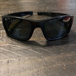 Black Sporty Wraparound Sunglasses with Dark Lenses